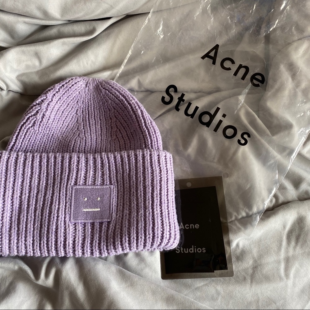 ACNE Studios unisex Pansy N Face Lavender Beanie